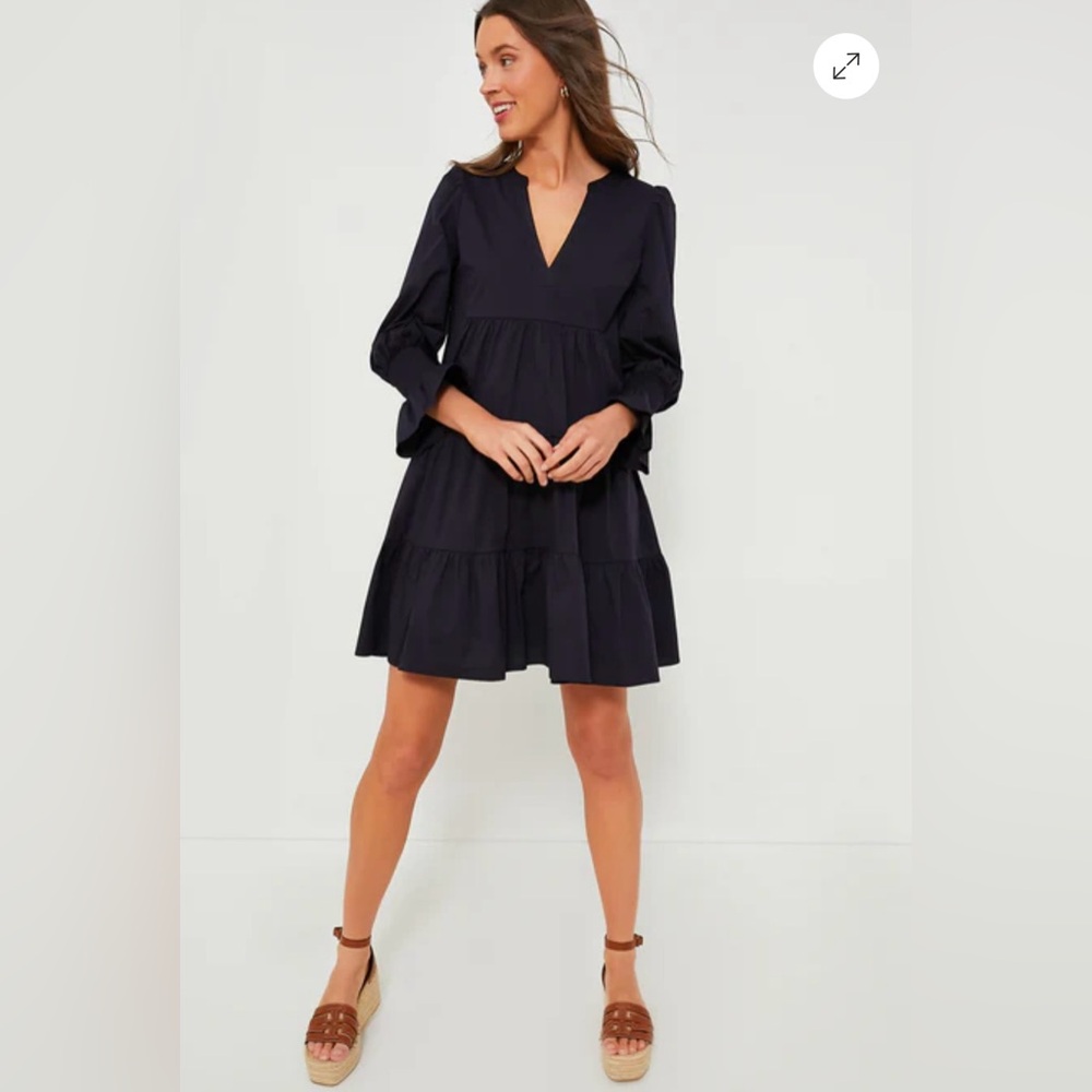 Pomander Place Navy Blue Long Sleeve Dress